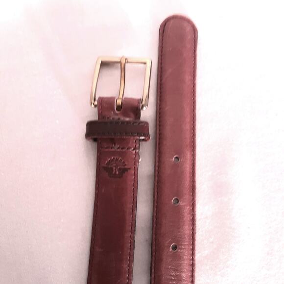 Dockers Leather Belt Mens Small Waist Burnt Umber Brown - Picture 6 of 10